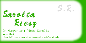 sarolta riesz business card